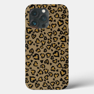 Herz-Leopard Muster in natürlichen Farben Case-Mate iPhone Hülle