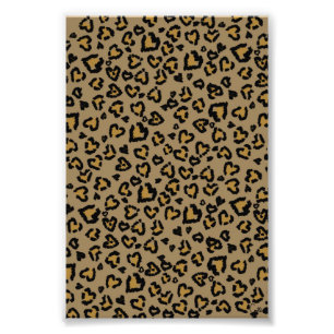 Herz-Leopard Muster in natürlichen Farben Fotodruck