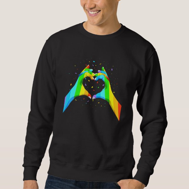 Herz LGBT Sweatshirt (Vorderseite)