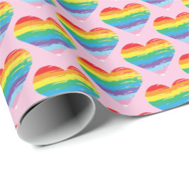 HERZ LGBTQIA Rainbow Pride Liebe Cool Geschenkpapier