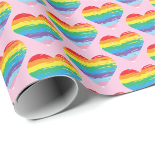HERZ LGBTQIA Rainbow Pride Liebe Cool Geschenkpapier