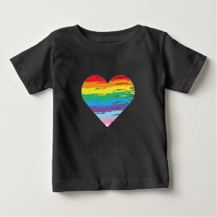HERZ LGBTQIA Regenbogenflagge, Gay Pride T - Shirt