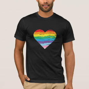 HERZ LGBTQIA Regenbogenflagge, Gay Pride T - Shirt