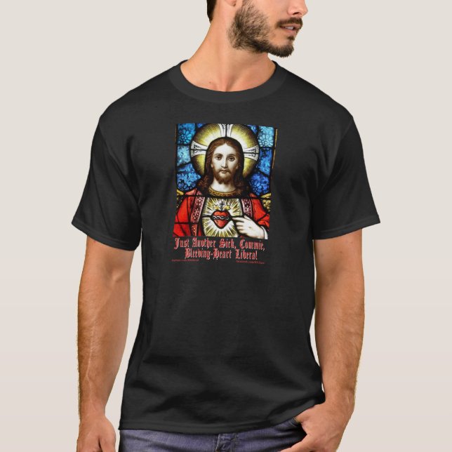Herz-Liberaler Jesus T-Shirt (Vorderseite)