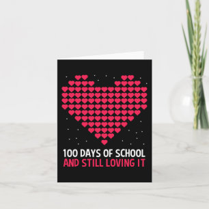 Herz Liebe 100 Tage Schulgeschenk für Lehrer stu Karte