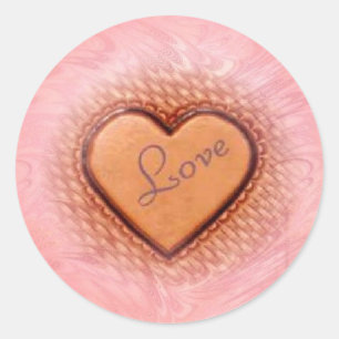 Herz-Liebe-Aufkleber Runder Aufkleber