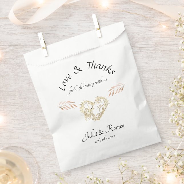 Herz Liebe & Dank Geschenktütchen (Ausgeschnitten)