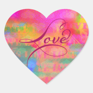 Herz-Liebe des Valentines Tages Herz-Aufkleber