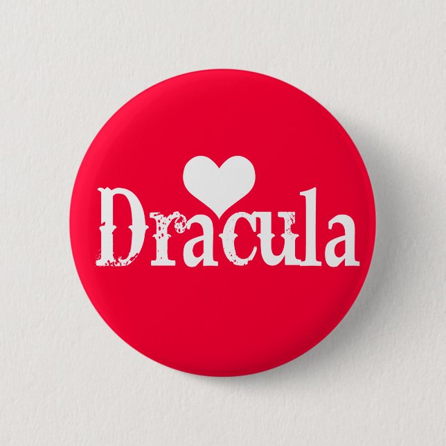 Herz (Liebe) Dracula Button (Vorderseite)