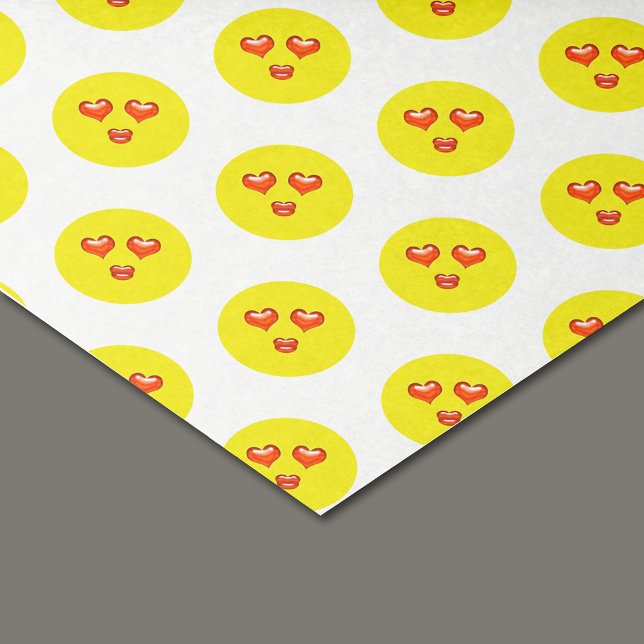 Herz Liebe Eyes Emoji Muster Seidenpapier (Von Creator hochgeladen)
