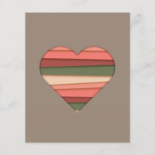 Herz Liebe Gestreift Valentinstag Flyer