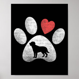 Herz Liebe Hund Pfote Labrador Retriever Valentins Poster