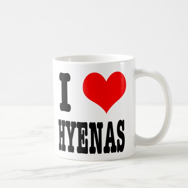 HERZ (LIEBE) HYENAS KAFFEETASSE (Rechts)