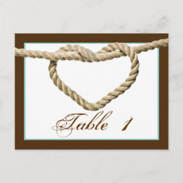 Herz Liebe Knot Western Hochzeit Tischnummer