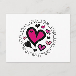 Herz Liebe Liebe Liebe Postkarte