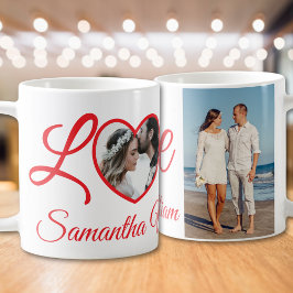 Herz-Liebe personalisiert Valentinstag Geschenk Kaffeetasse