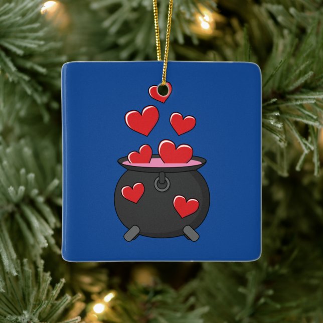 Herz-Liebe-Pop Keramikornament (Baum)
