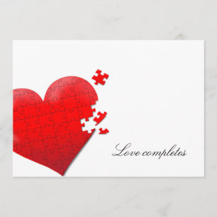 Herz Liebe Puzzle Einladung