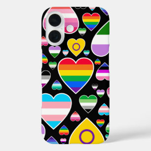 Herz Liebe Regenbogen farbenfrohe Stolz Fahnen lgb iPhone 16 Hülle