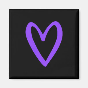 Herz Liebe Retro Vintage Kleines Lila Herz Valenti Magnet