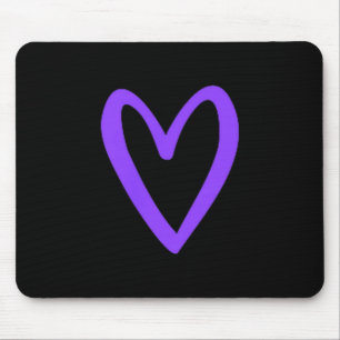 Herz Liebe Retro Vintage Kleines Lila Herz Valenti Mousepad