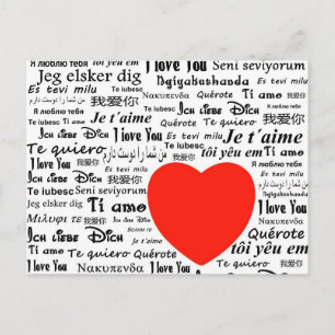 Herz Liebe Sie Postkarte