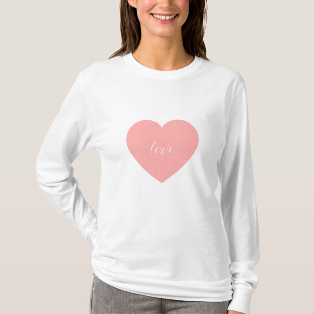 Herz Liebe  T-Shirt (Vorderseite)