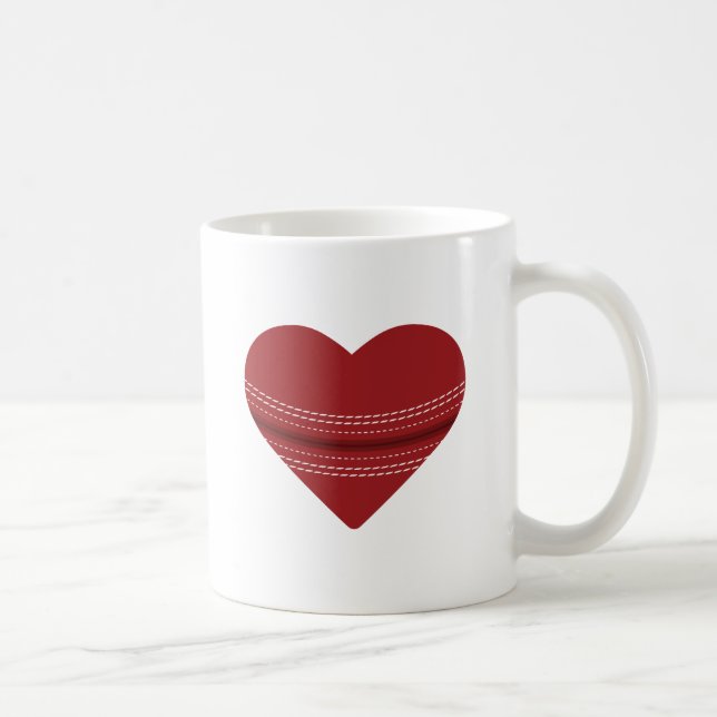 Herz-Liebe und Live-Cricket Kaffeetasse (Rechts)