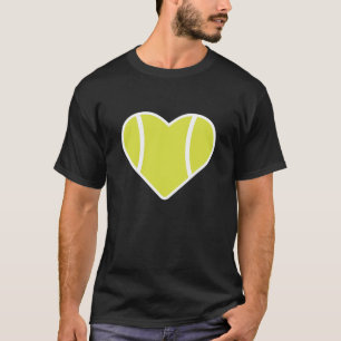 Herz-Liebe und Live-Tennis T-Shirt