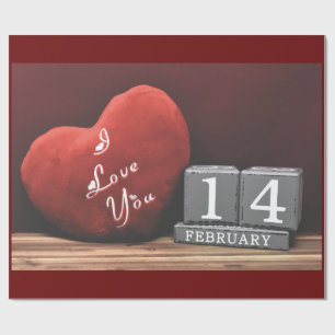 Herz & Liebe Valentinstag Wrapping Paper Geschenkpapier