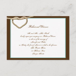 Herz Liebe Western Hochzeit Probe Abendessen Einladung