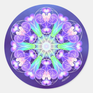 Herz-Lied Runder Aufkleber