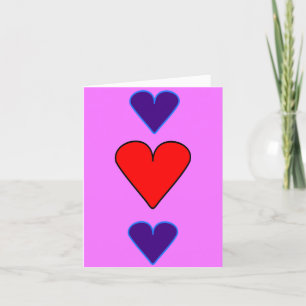 Herz LIne Valentine's Day Card Dankeskarte