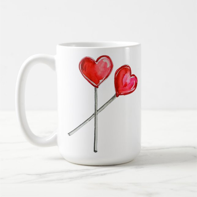 Herz Lollies Kaffeetasse (Links)