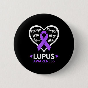 Herz-Lupus-Bewusstseinsmonat SLE violettes Band Button
