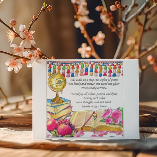 Herz macht eine Zuhause Inspiration Postkarte (Von Creator hochgeladen)