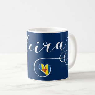 Herz-Madeira-Flagge, i-Liebe Madeira, Portugal Kaffeetasse