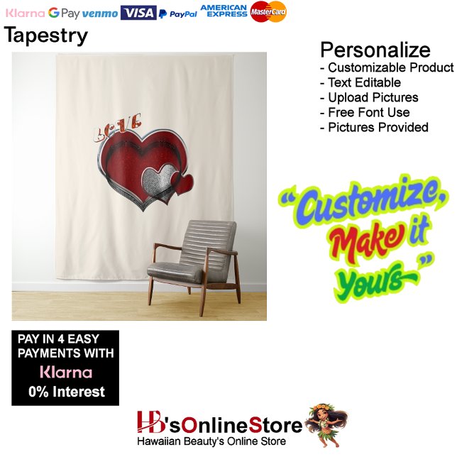 Herz Magic Beige Business Tapestry Extra-Large Wandteppich (Heart Magic Beige Business Tapestry Extra-Large.)