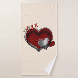 Herz Magic Beige Handtuch Set