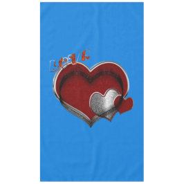 Herz Magic Blue Cotton Tablecloth Tischdecke