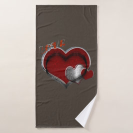 Herz Magic Brown Badezimmer Handtuchhandtuch Set