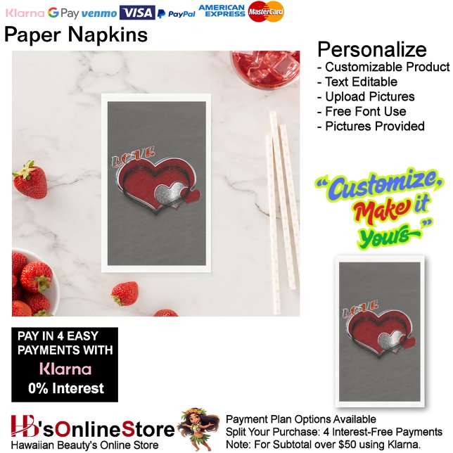 Herz Magic Kohlepapier Napkin Handtuch Serviette (Love Hearts Charcoal Paper Napkin Guest Towel.)