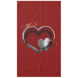 Herz Magic Red Cotton Tableclout Tischdecke