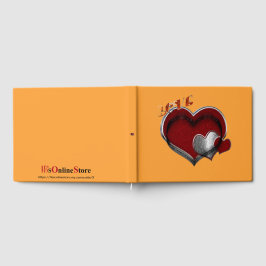 Herz Magic Wedding Guest Book Orange Hintergrund Gästebuch