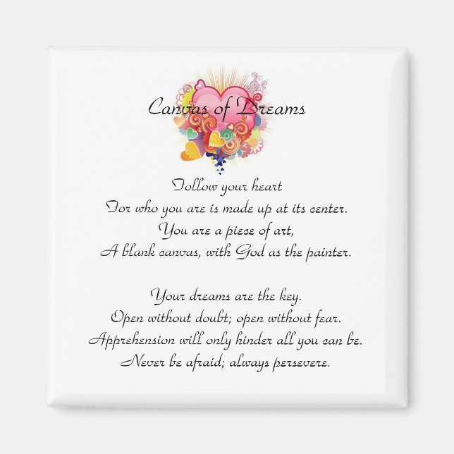 Herz Magnet Folgen Sie Ihrer Heart Collection (Vorne)