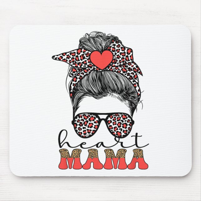 Herz Mama Chd Kriegerin Mutter Angeborene Herzkran Mousepad (Vorne)