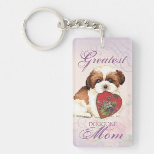 Herz-Mama Shih Tzu Schlüsselanhänger