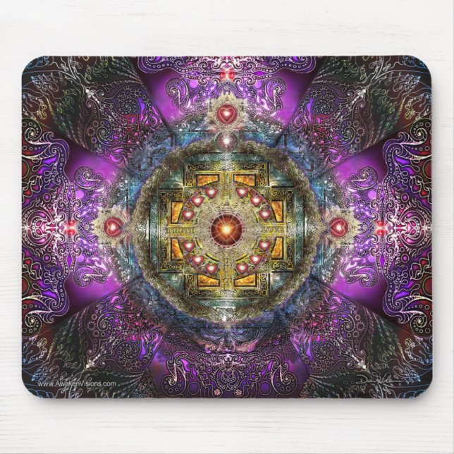 Herz-Mandala Mousepad (Vorne)