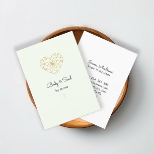 Herz Mandala Yoga Massage Wellness Business Card Visitenkarte