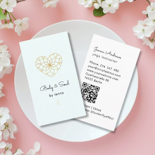 Herz Mandala Yoga Massage Wellness QR Code Visitenkarte